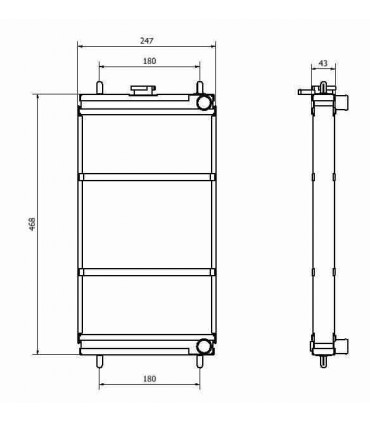  Radiateur eau pour SCANIA Série P 95-04 