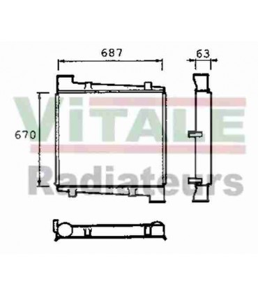  Radiateur  eau pour DAF CF 85