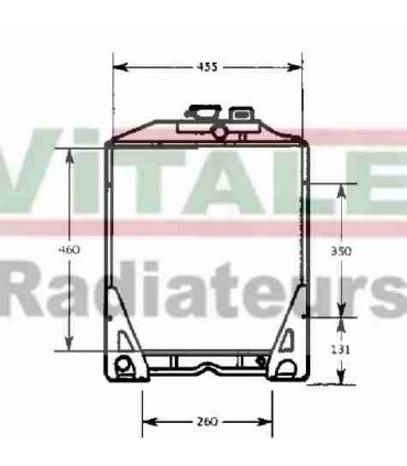 Radiateur moteur Tracteur Renault Agri: R 551 /556 / R 651 / 652 / 681