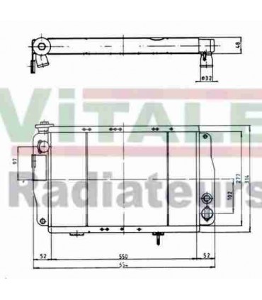  Radiateur eau pour RENAULT Estafette