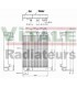 Radiateur eau pour TRACTEUR RENAULT AGRI 58.12 / 58.32 