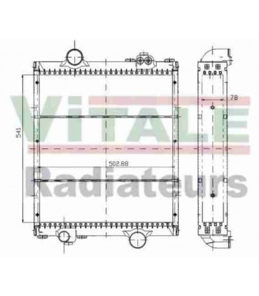 Radiateur moteur Tracteur RENAULT AGRI 58.12 / 58.32 