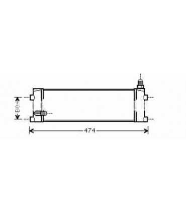 Radiateur eau pour Tracteur Renault Agri: R 551 /556 / R 651 / 652 / 681