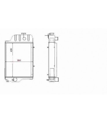 Radiateur moteur Tracteur  JOHN-DEERE 2030 