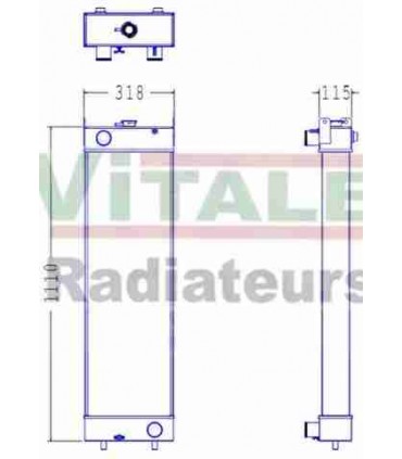 RADIATORE ACQUA PER KOMATSU PC160 LC-8