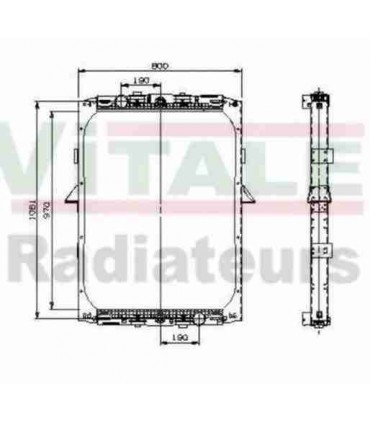  Radiateur  eau pour DAF CF 85