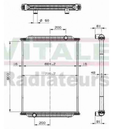  Radiateur  eau pour DAF CF 85