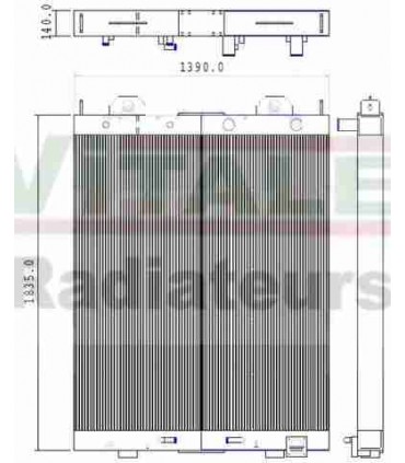  Radiateur eau pour SCANIA Série P 95-04 