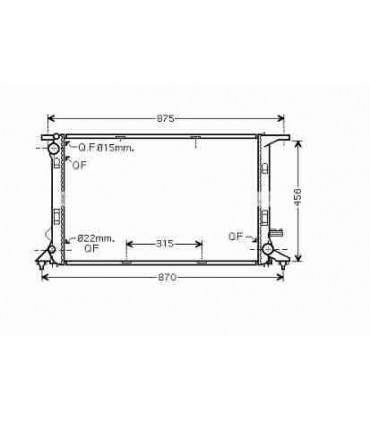  Radiateur eau pour SCANIA Série P 95-04 