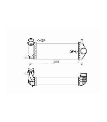 ECHANGEUR AIR INTERCOOLER RENAULT KANGOO 