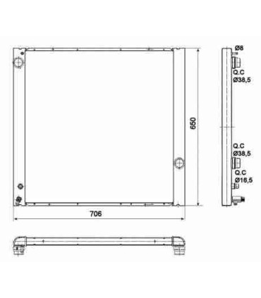  Radiateur eau pour SCANIA Série P 95-04 