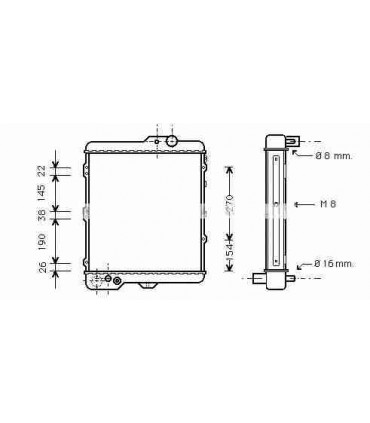  Radiateur eau pour SCANIA Série P 95-04 