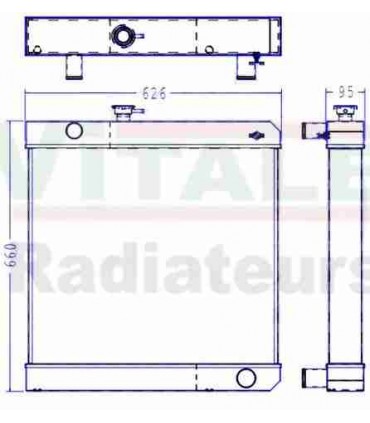  Radiateur eau pour SCANIA Série P 95-04 