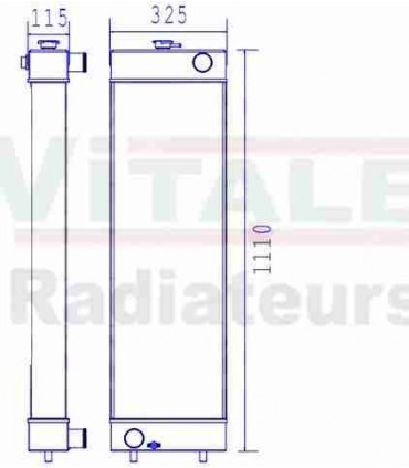  Radiateur eau pour SCANIA Série P 95-04 