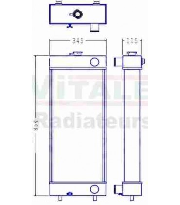 RADIATEUR EAU KOMATSU WA200-6+WA200PX-6-WA250-6