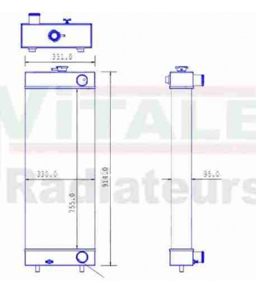 RADIATEUR EAU KOMATSU WA320-5-WA320L-5