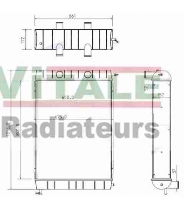 Radiateur moteur pour PEUGEOT 204