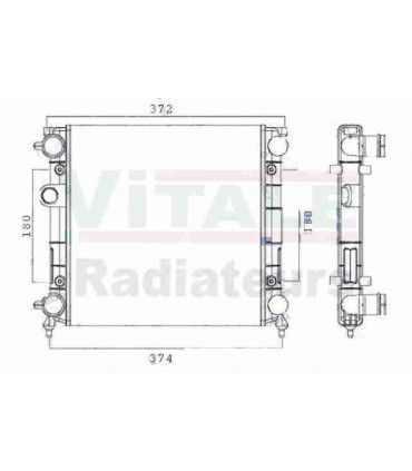  Radiateur eau pour SCANIA Série P 95-04 