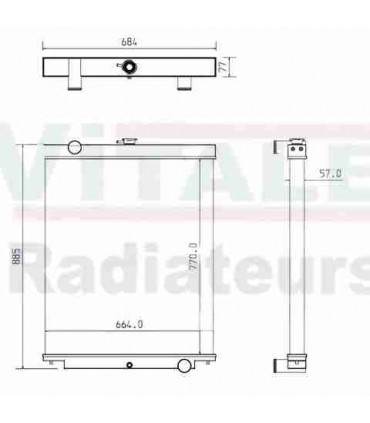  Radiateur eau pour SCANIA Série P 95-04 