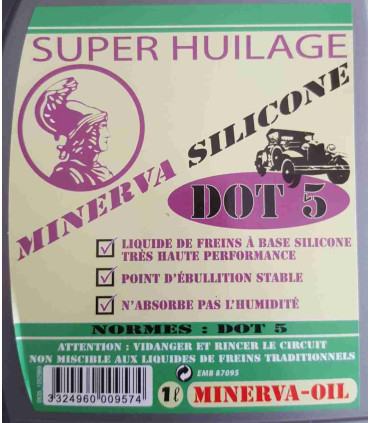 LIQUIDE DE FREIN SILICONE MINERVA DOT5