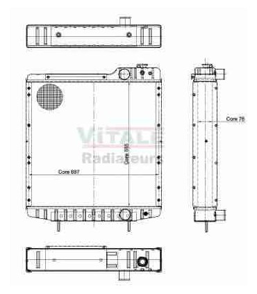  Radiateur eau pour SCANIA Série P 95-04 