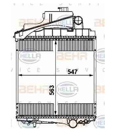 RADIATEUR EAU JOHN DEERE 6215-6515-6520-6615-6320-6420-6520(SE)-7220-7320-7420-7520