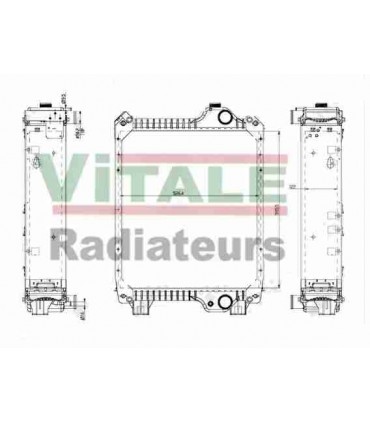  Radiateur eau pour SCANIA Série P 95-04 