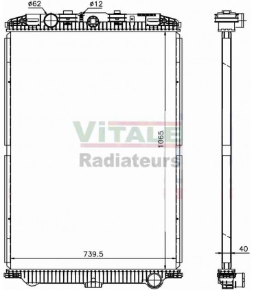  Radiateur  eau pour DAF CF 85