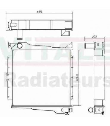 RADIATEUR EAU CATERPILLAR TH 63-82-83