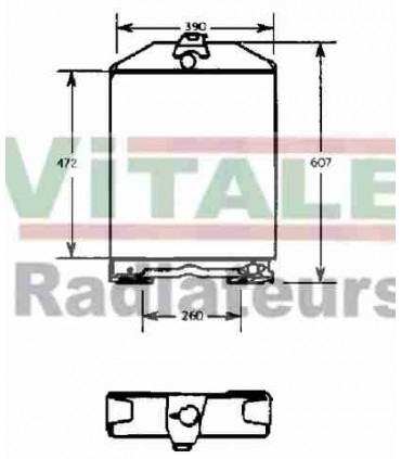 Radiateur eau pour Tracteur Renault Agri: R 551 /556 / R 651 / 652 / 681