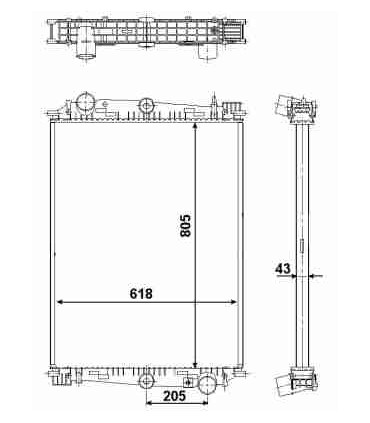  Radiateur  eau pour DAF CF 85