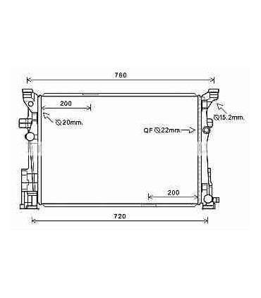  Radiateur moteur MERCEDES  Atego 98-04 