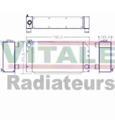  Radiateur eau pour SCANIA Série P 95-04 