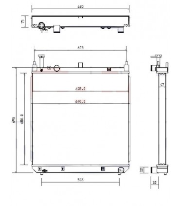  Radiateur eau pour SCANIA Série P 95-04 