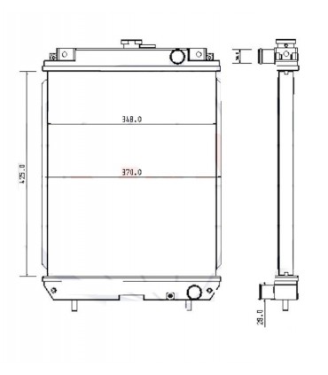  Radiateur eau pour SCANIA Série P 95-04 