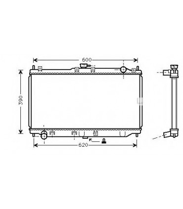  Radiateur eau pour SCANIA Série P 95-04 