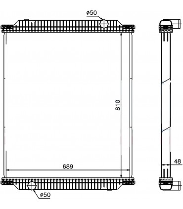  Radiateur  eau pour DAF CF 85