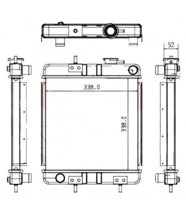  Radiateur eau pour SCANIA Série P 95-04 