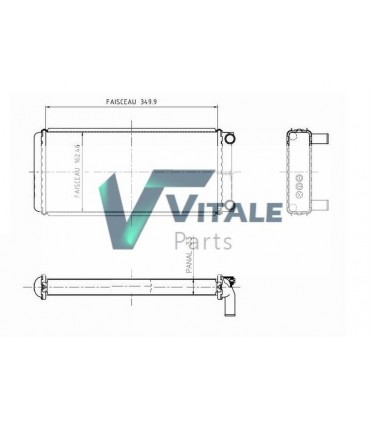  Radiateur eau pour SCANIA Série P 95-04 