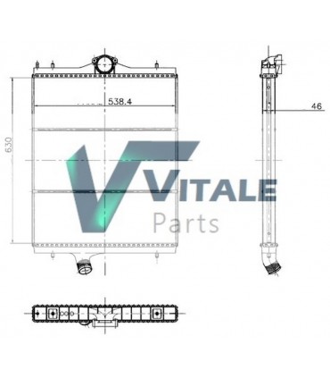  Radiateur eau pour SCANIA Série P 95-04 