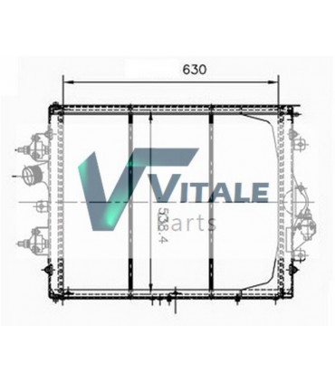  Radiateur eau pour SCANIA Série P 95-04 