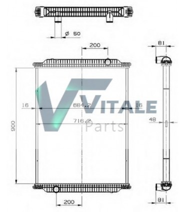  Radiateur  eau pour DAF CF 85