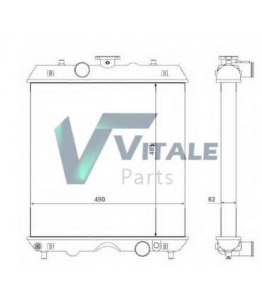 RADIATEUR EAU KUBOTA RADIATEUR EAU KUBOTA 3A15117100-3A15117101-3A151-17100-3A151-17101