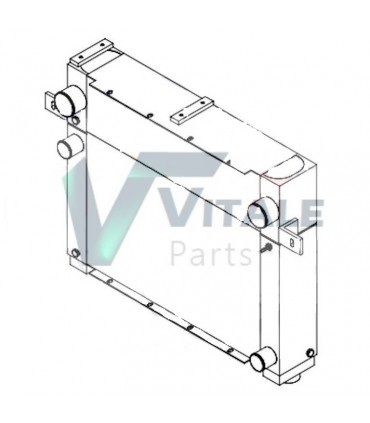 Radiateur moteur Tracteur Renault Agri: R 551 /556 / R 651 / 652 / 681