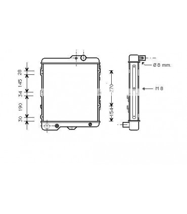  Radiateur eau pour SCANIA Série P 95-04 