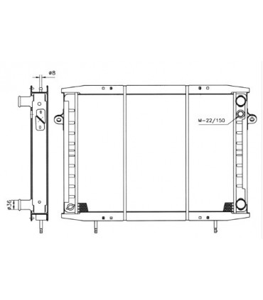 RADIATEUR EAU RENAULT TRUCKS RVI  B70 B80 B90 B110 5000249949 5000397635-5000450226 5000450227