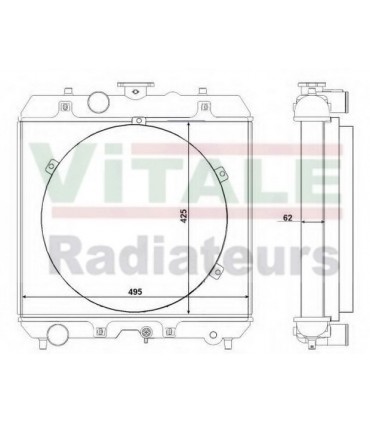 RADIATOR KUBOTA V2203