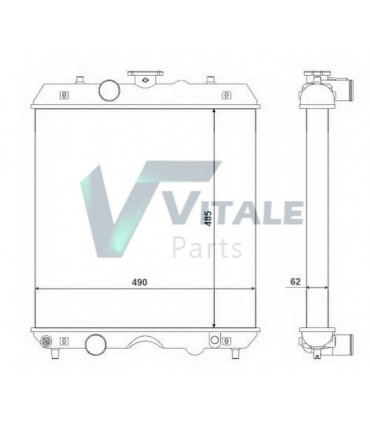 RADIATEUR EAU KUBOTA V3307DI-T