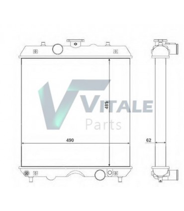 RADIATEUR EAU KUBOTA  3A11117101 3A15117101