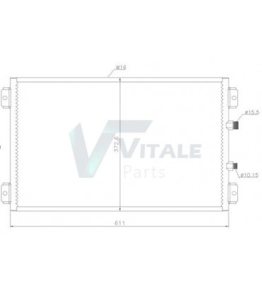  Radiateur eau pour SCANIA Série P 95-04 